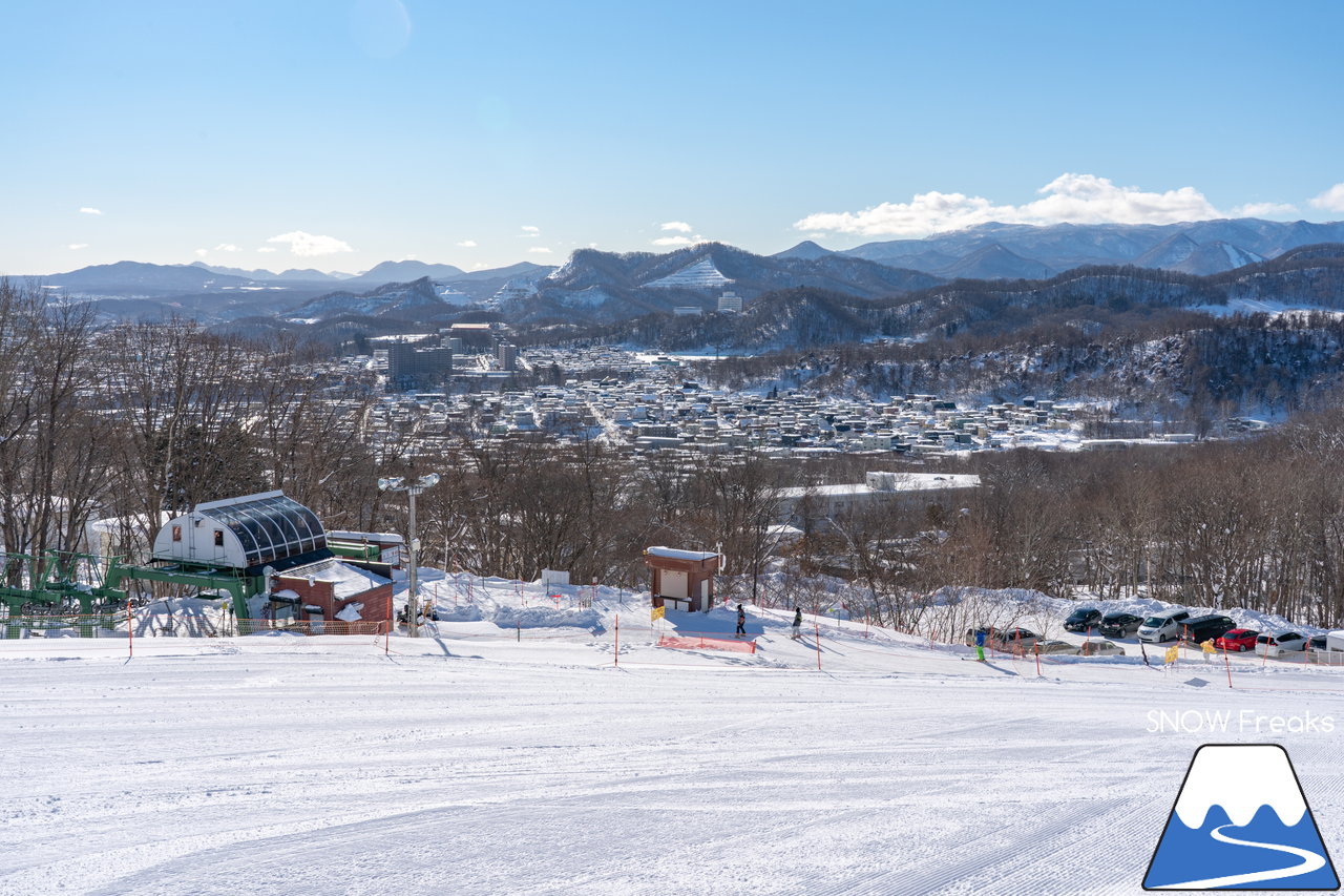 札幌藻岩山スキー場｜本日、雲一つ無い快晴！札幌藻岩山の全10コースの滑走にチャレンジ(^^)/